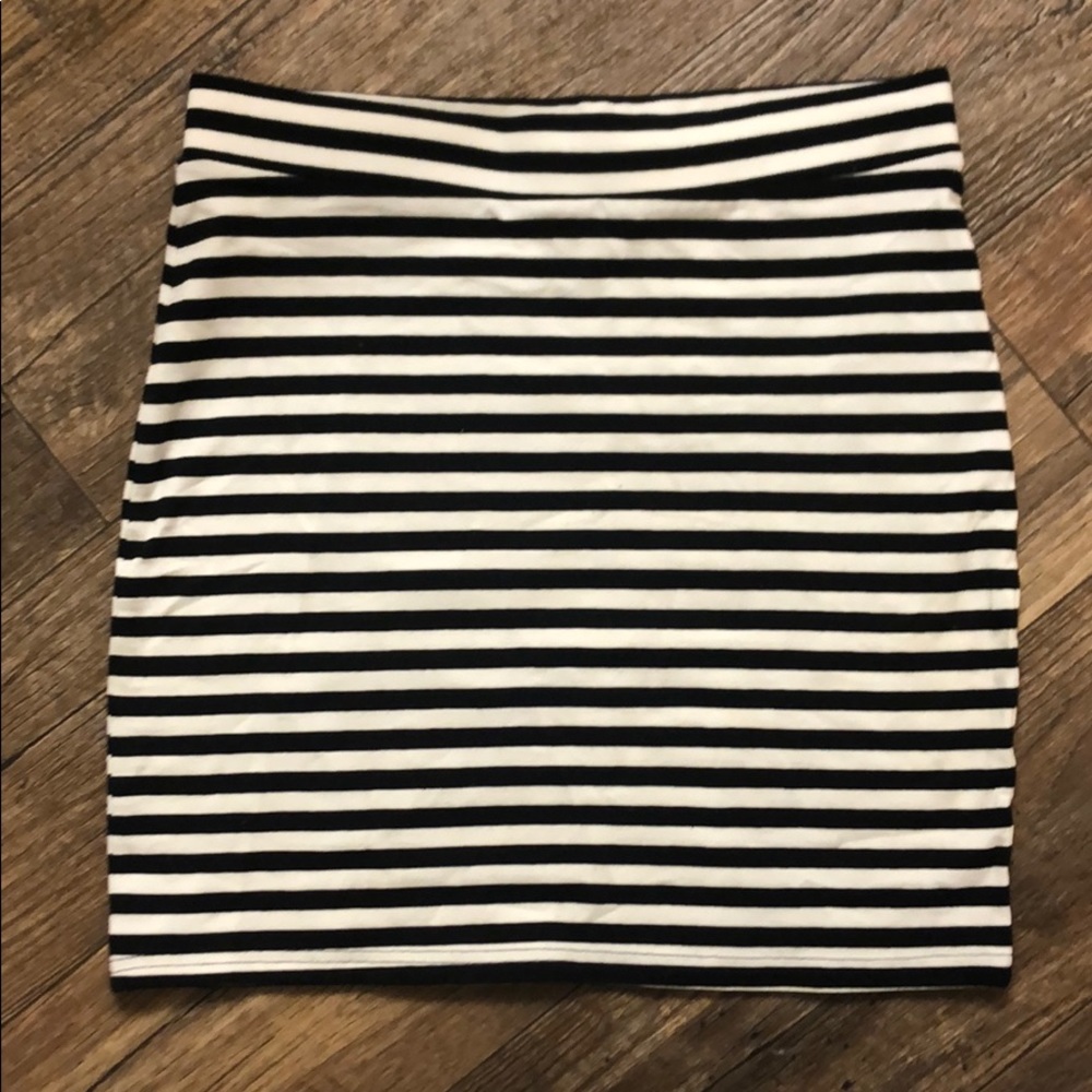 Striped Jersey Mini Skirt
